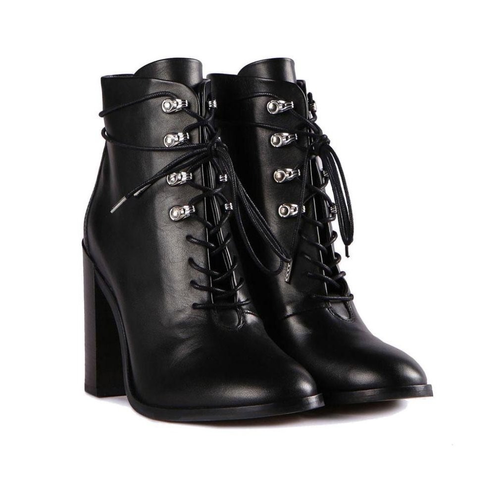 Diesel D-Arlin Hook Lace Up Leather Boots